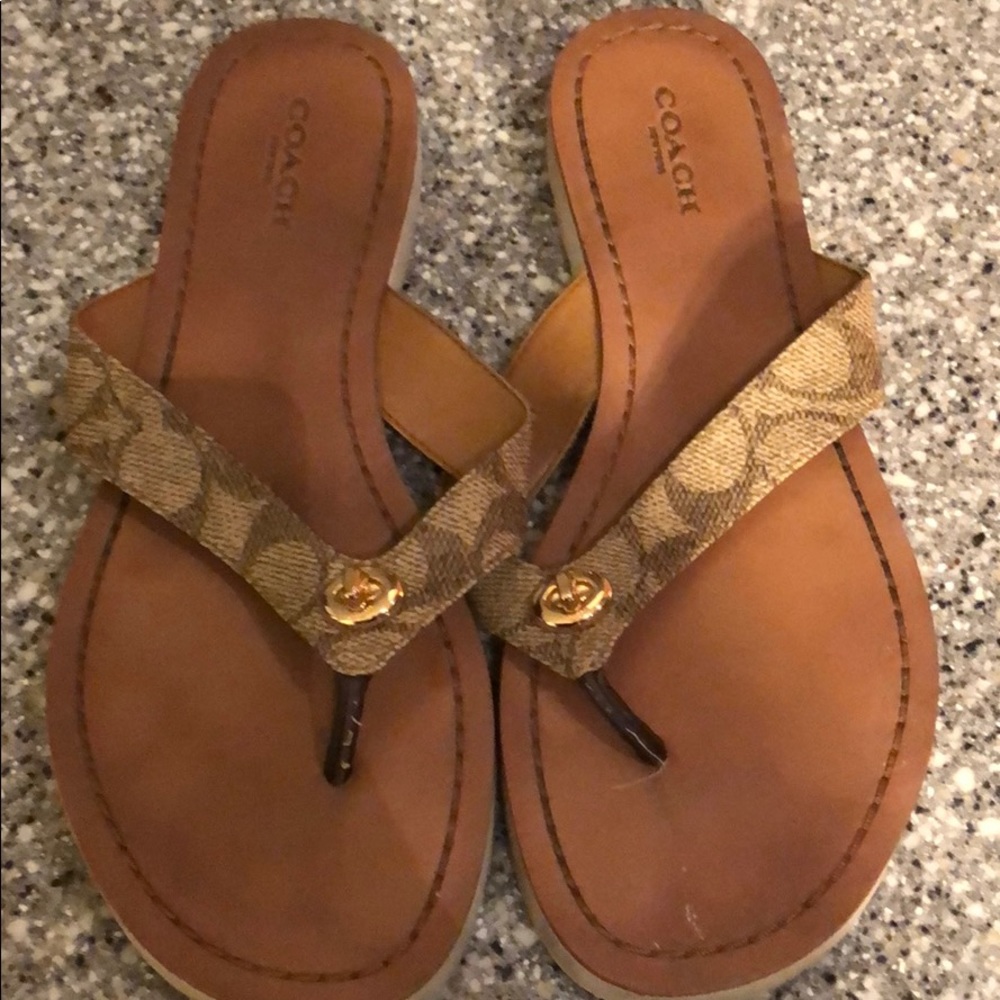 Coach flip flops